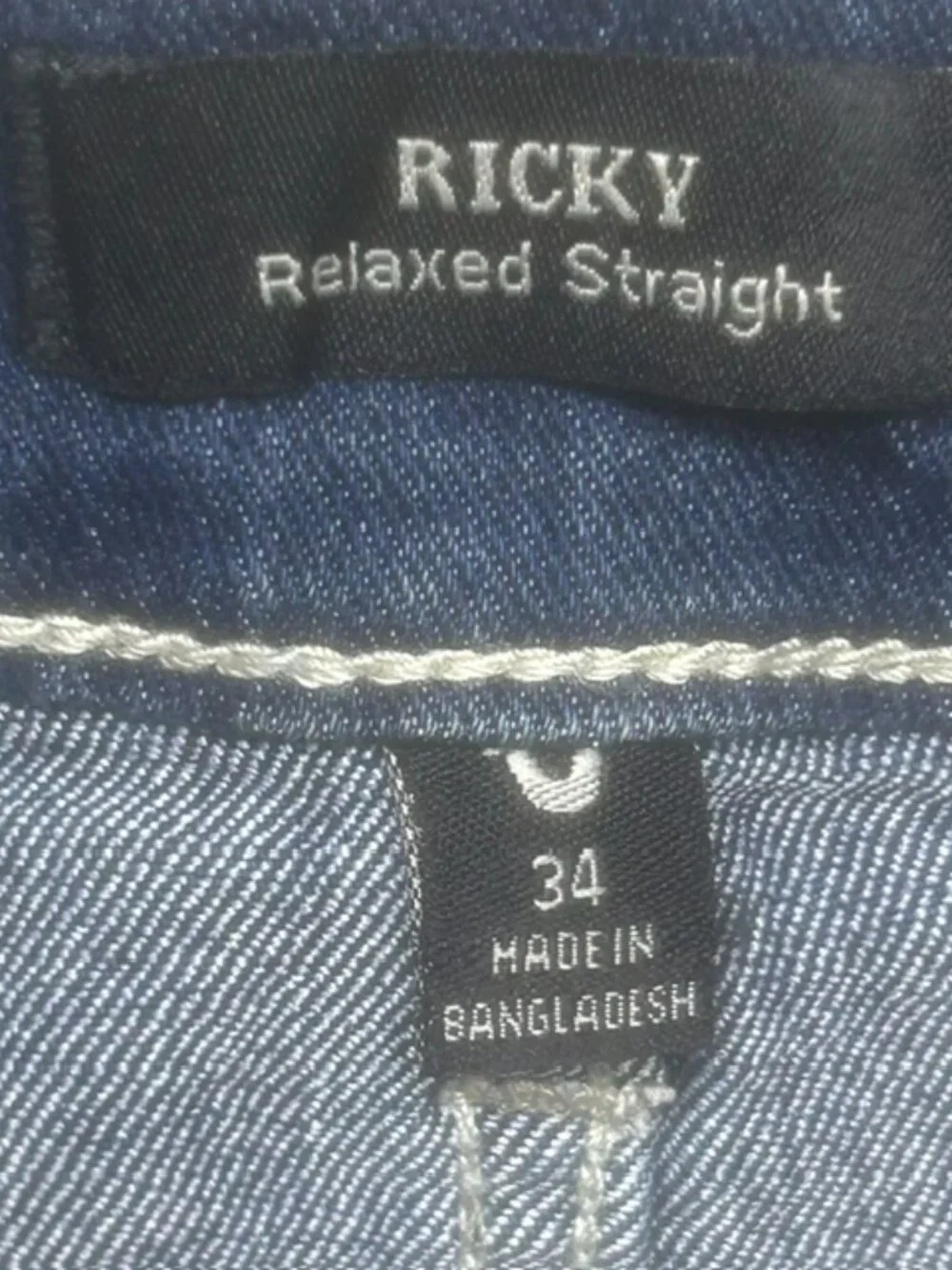True Religion Ricky Jeans Men's 34x34 Dark Lunar Shadow SN Flap Straight Leg NEW